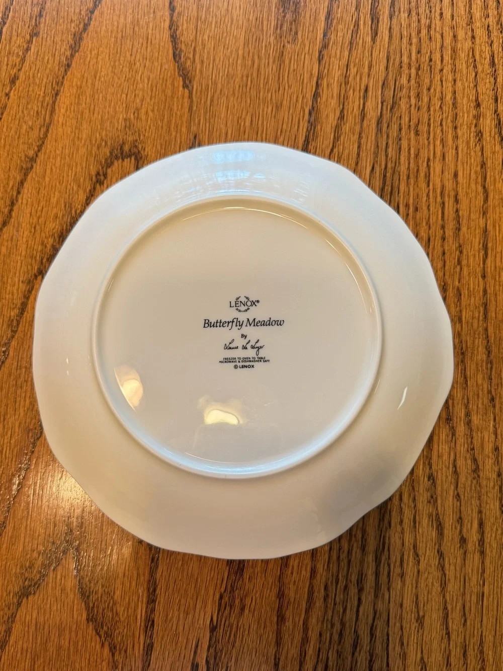 Lenox Butterfly Meadow Scalloped Canape Plate GUC